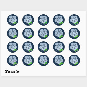 Nicely Done Blue Flower Stickers