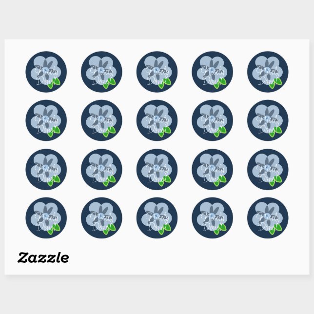 Nicely Done Blue Flower Stickers (Sheet)
