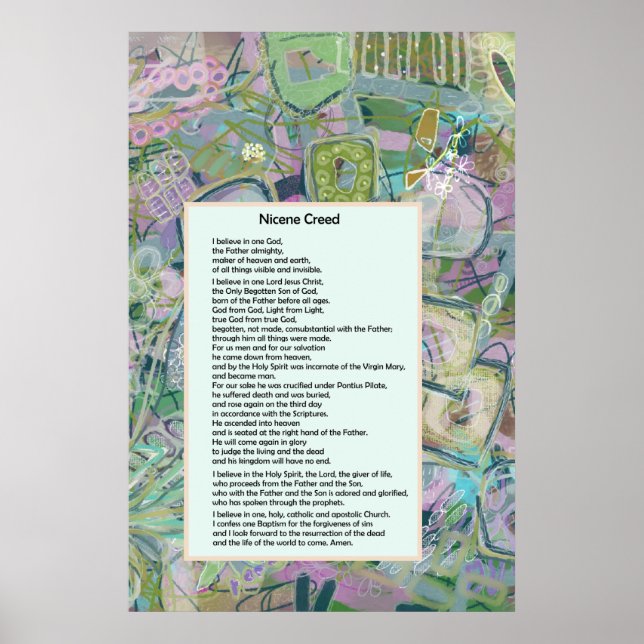 Nicene Creed Christian Print (Front)