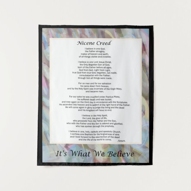 Nicene Creed Tapestry Christian Credo Decor (Front)