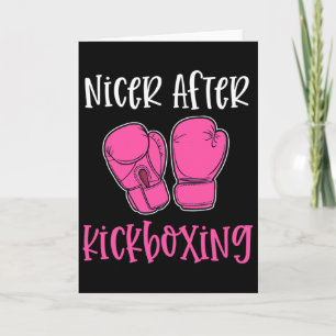 Nicer After Kickboxing Funny Pun Workout Cles Gym  Card