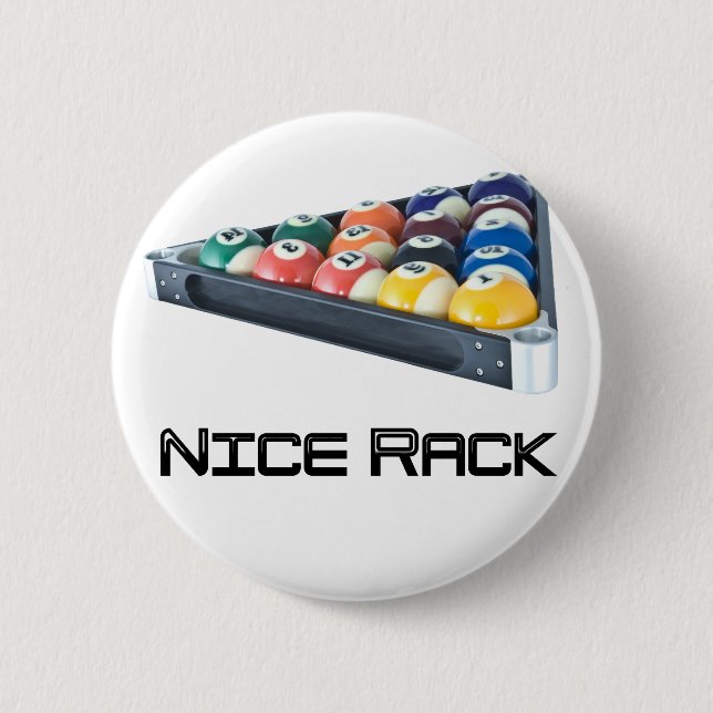 NiceRack Black 2 Inch Round Button (Front)