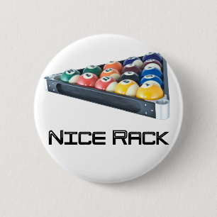 NiceRack Black 2 Inch Round Button