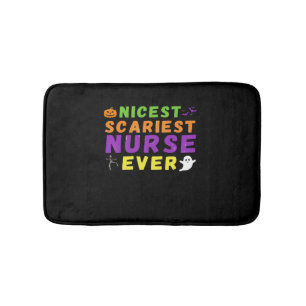 Nicest scariest Nurse ever funny Halloween Classic Bath Mat