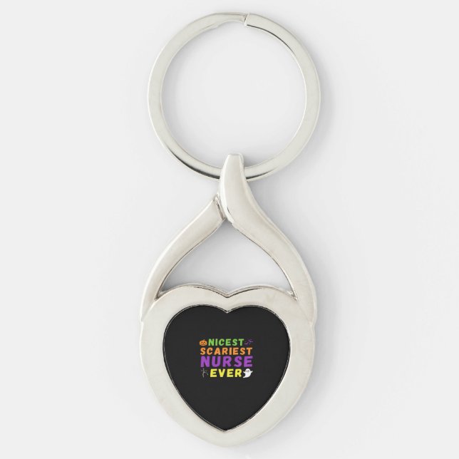 Nicest scariest Nurse ever funny Halloween Classic Keychain (Front)