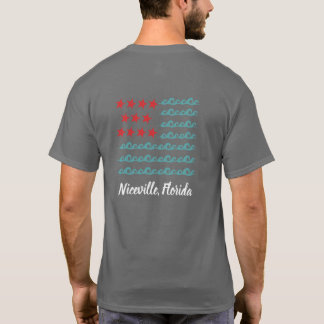 Niceville, Florida Ocean Wave Flag Tee