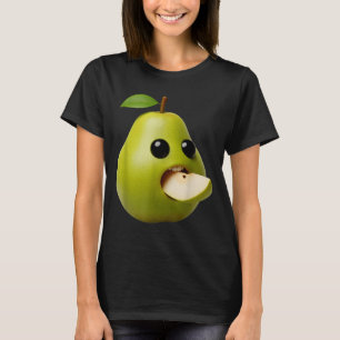 Niche Fruits Funny Pear Meme Brainrot Surreal T-Shirt