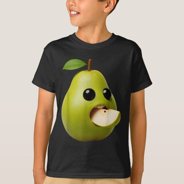 Niche Fruits Funny Pear Meme Brainrot Surreal  T-Shirt (Front)
