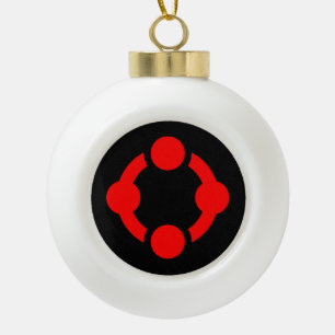 Niche Pride Flag (Black) Ceramic Ball Christmas Ornament