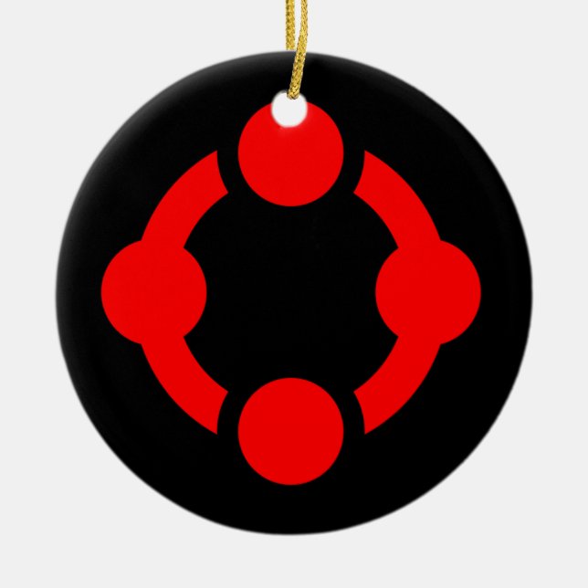 Niche Pride Flag (Black) Ceramic Ornament (Front)
