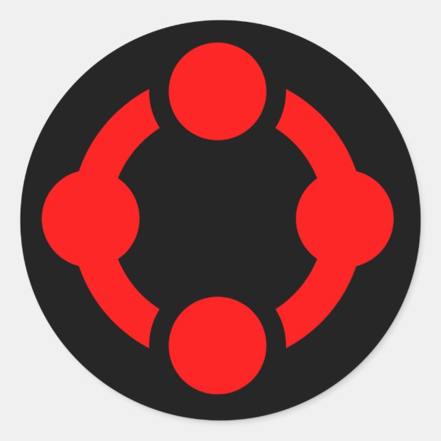 Niche Pride Flag (Black) Classic Round Sticker (Front)