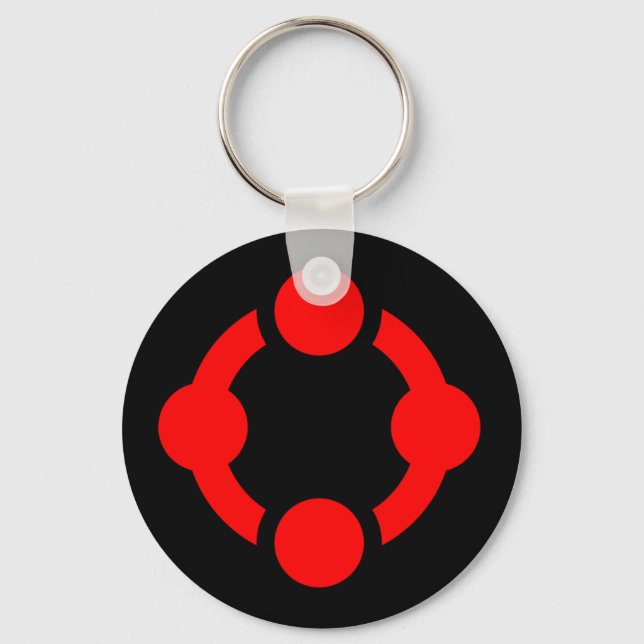 Niche Pride Flag (Black) Keychain (Front)