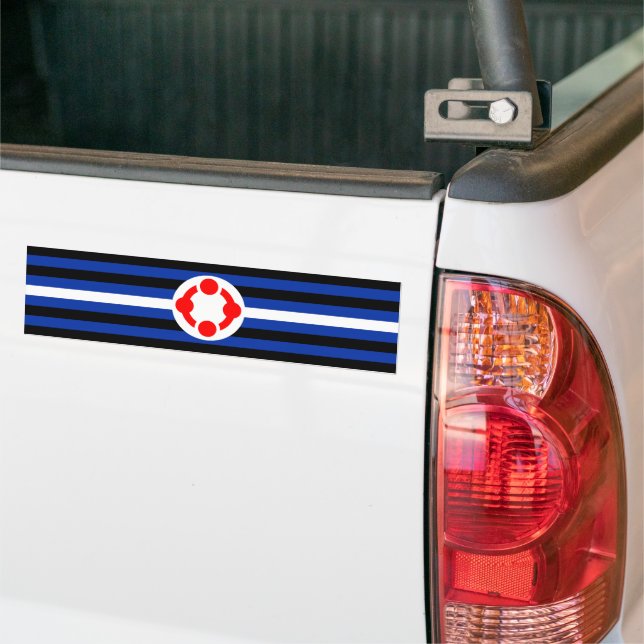 Niche Pride Flag (Original) Bumper Sticker (On Truck)