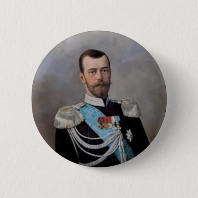 Nicholas_II_Alexandrovich_by_N.Shilder 2 Inch Round Button (Front)