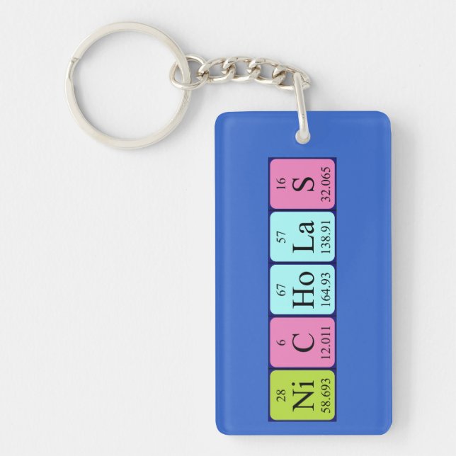 Nicholas periodic table name keyring (Front)