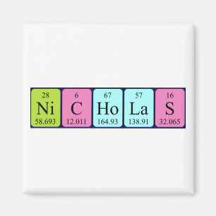 Nicholas periodic table name magnet