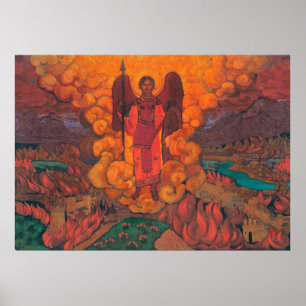 Nicholas Roerich Last Angel Large Canvas Giclee Pr Poster