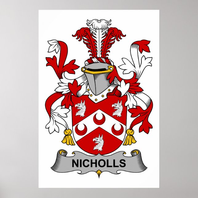 Nicholls Family Crest Poster (Front)
