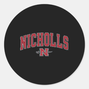 Nicholls State Colonels Arch Over Classic Round Sticker