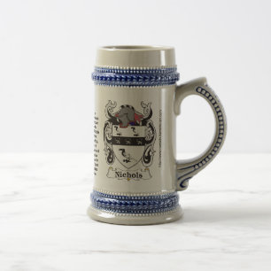 Nichols Family Coat of Arms on a Stein
