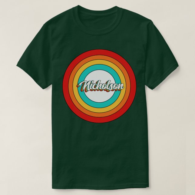 Nicholson Name Shirt Vintage Nicholson Circle (Design Front)