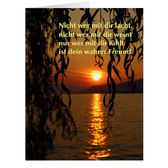 Nicht wer mit dir weint....... Faltkarte (Front)