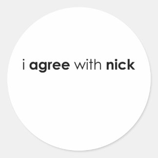 nick.ai classic round sticker