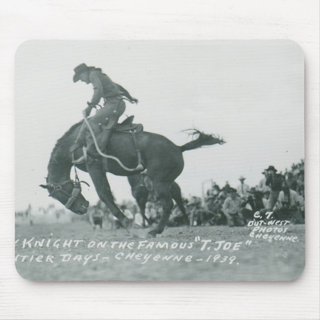 Nick Knight riding T. Joe at Cheyenne Frotier Days Mouse Pad (Front)