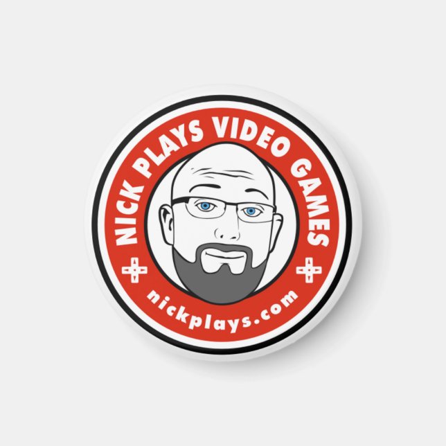 Nick Plays Video Games Magnet (Front)