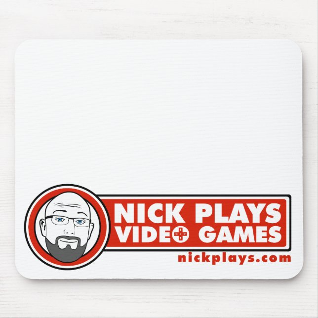 Nick Plays Video Games Mousepad (Front)