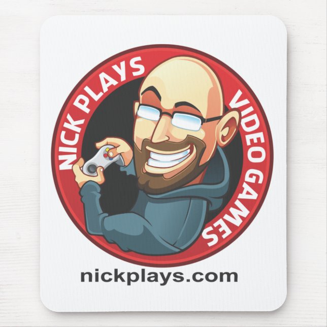 Nick Plays Video Games Mousepad (Front)