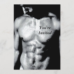 Nick Wet bw, You'reInvited Invitation