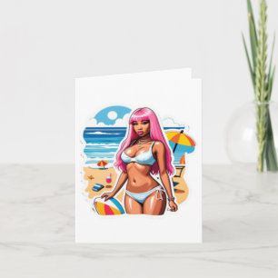 Nicki Minaj Beach Sticker Card