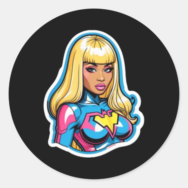 Nicki Minaj Superhero Sticker  (Front)