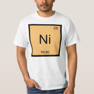 Nicki Name Chemistry Element Periodic Table T-Shirt