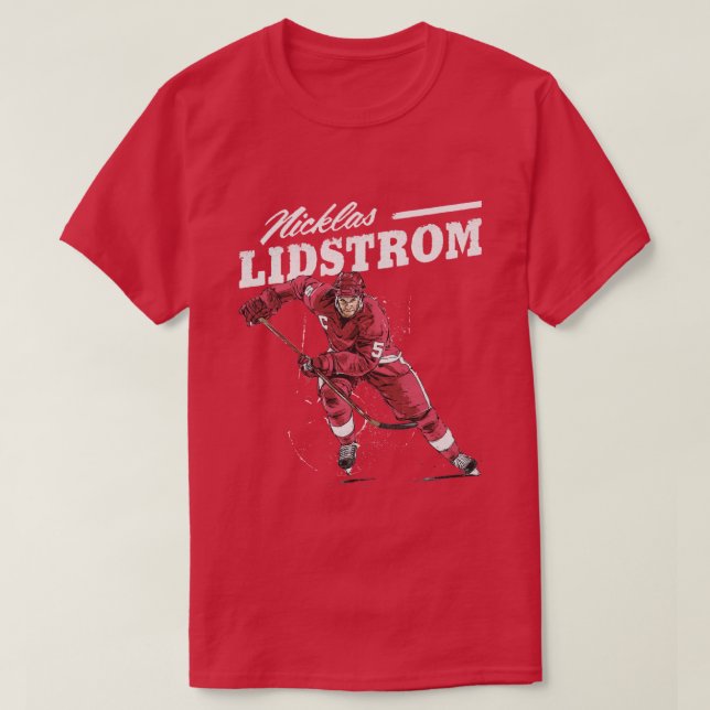 Nicklas Lidstrom Retro T-Shirt (Design Front)