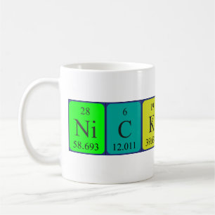 Nicklaus periodic table name mug