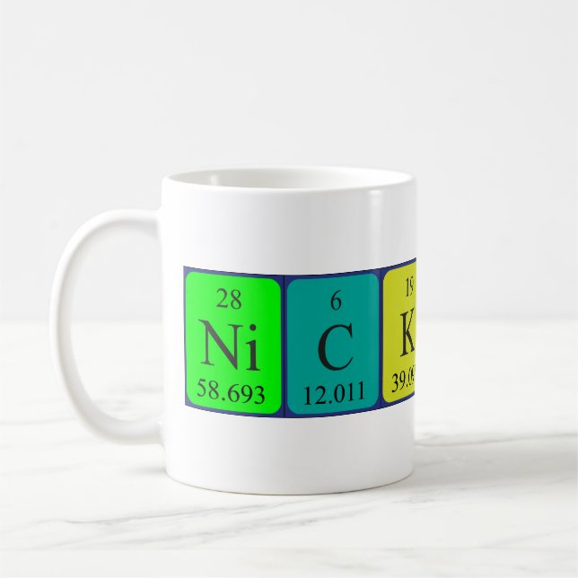 Nicklaus periodic table name mug (Left)
