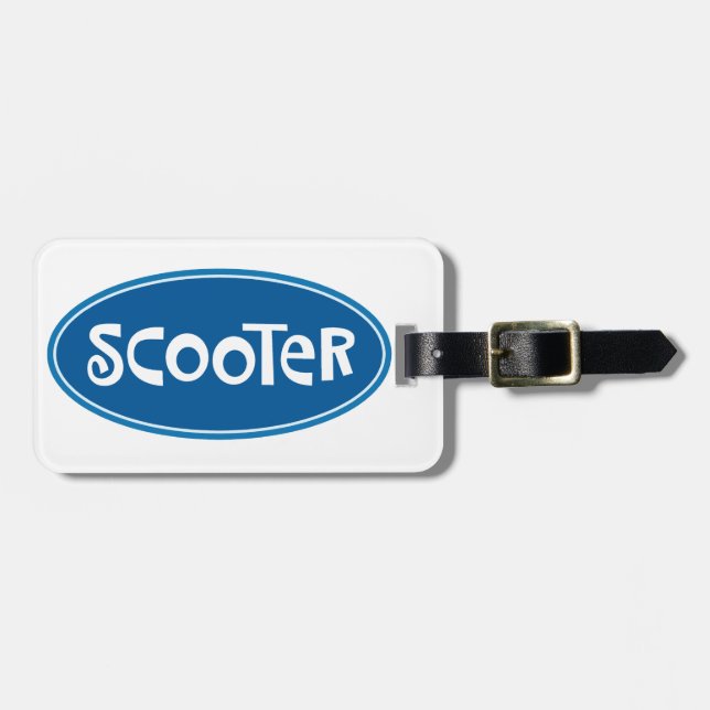 Nickname "Scooter" Luggage Tag (Front Horizontal)