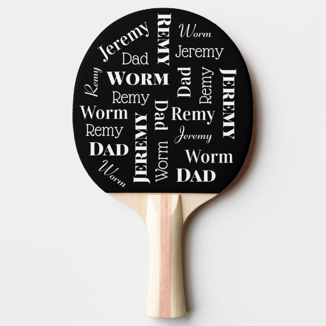 Nicknames Personalized Ping Pong Paddle (Back)