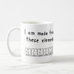 Nickolas periodic table name mug