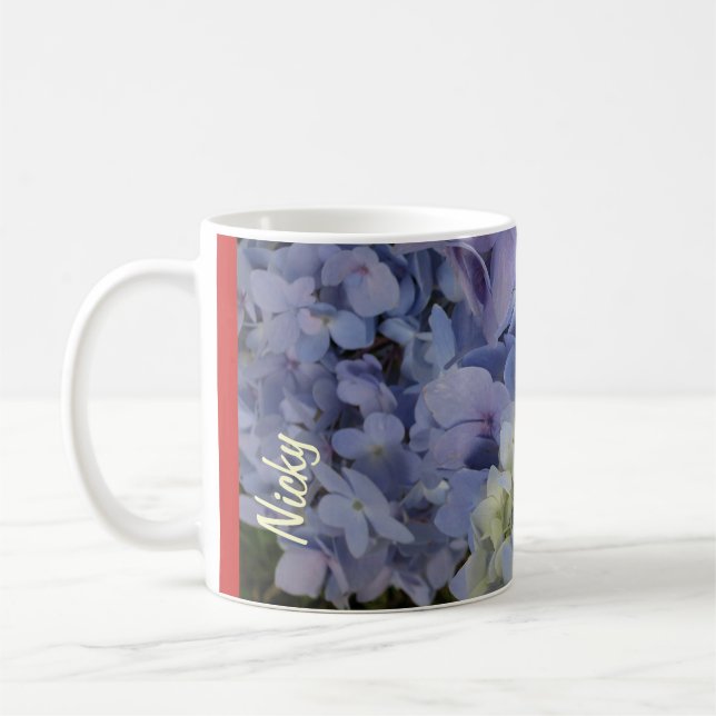 Nicky Hydrangeas Mug #2 with Customizable Name (Left)