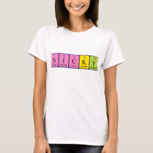 Nicky periodic table name shirt