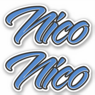 Nico Blue Autocollant Sticker Stickerset