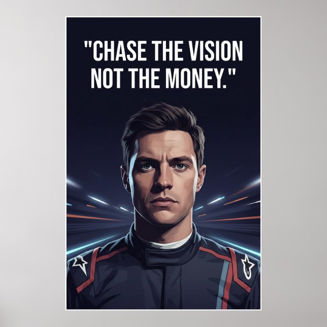 Nico Hülkenberg Racing Vector – Chase the Vision Poster (Front)