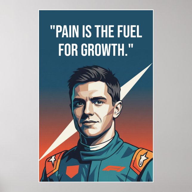 Nico Hülkenberg Racing Vector – Pain Is the Fuel Poster (Front)