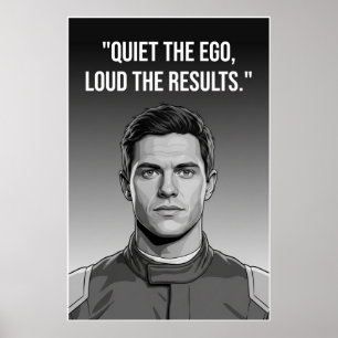 Nico Hülkenberg Racing Vector – Quiet the Ego  Poster