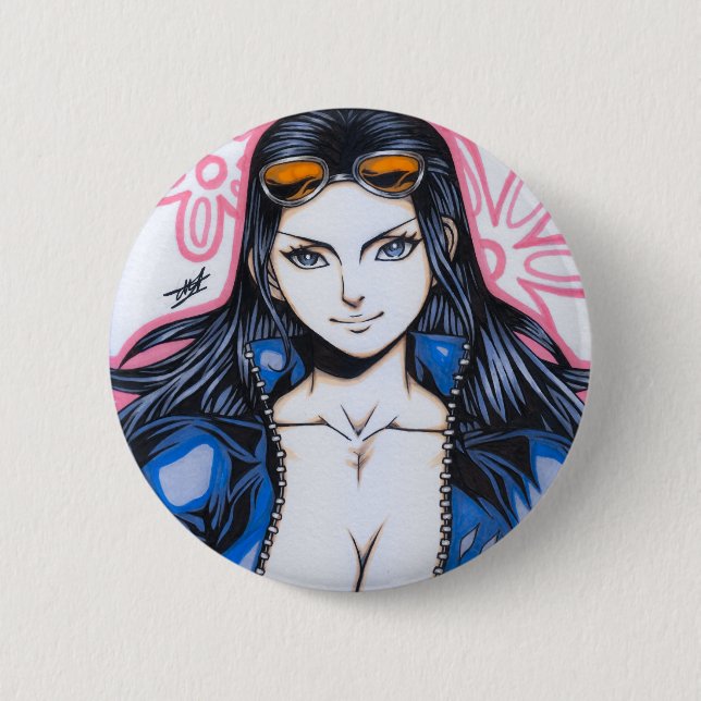 Nico Robin ~ Devil Child 2 Inch Round Button (Front)