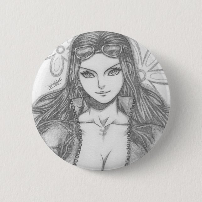 Nico Robin ~ Devil Child 2 Inch Round Button (Front)