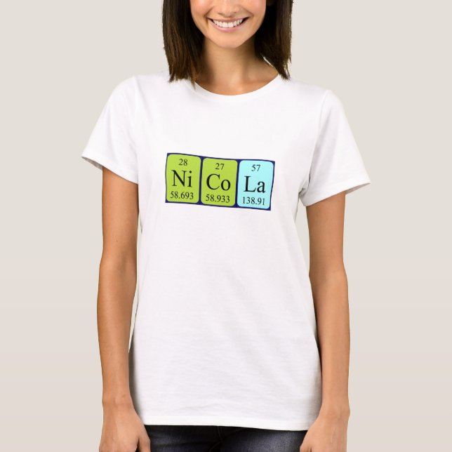 Nicola periodic table name shirt (Front)